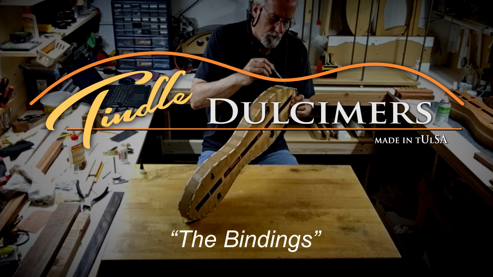 Load video: in the tindle dulcimers workshop, installing the bindings