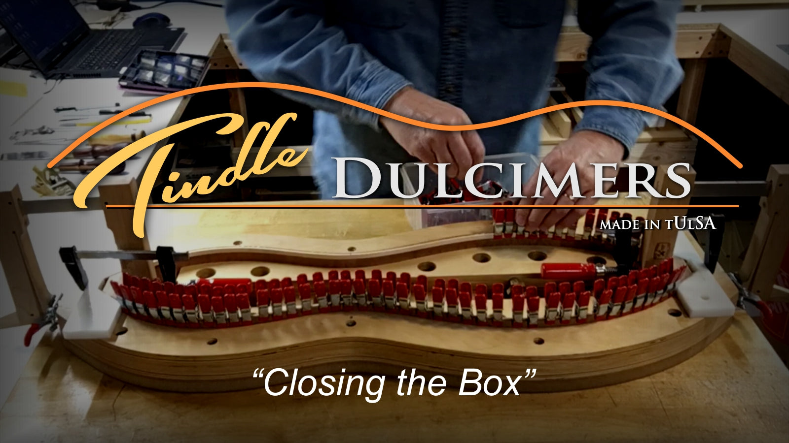 Load video: in the tindle dulcimers workshop, closing the box