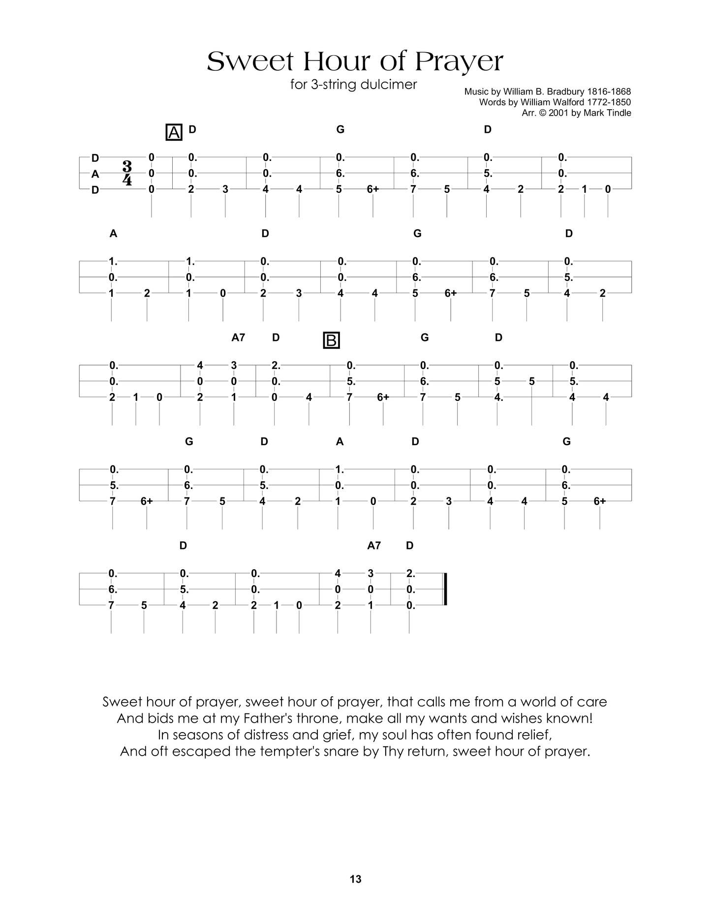 B101 Sweet Hour of Prayer - Songbook (PDF download)